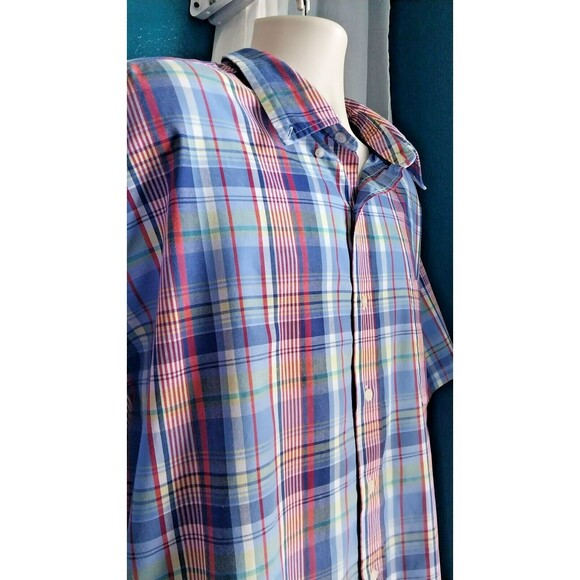 Other - US Polo Assn 3XL Button Up Shirt Men's Short Sleeve Blue, Red , White and Yellow